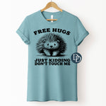 Free Hugs Porcupine (Black Ink) *Screen Print Transfer*