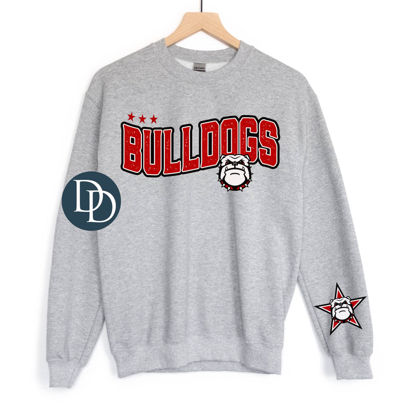GA Dogs Wavy Stars With Sleeve Accent *DTF Transfer*