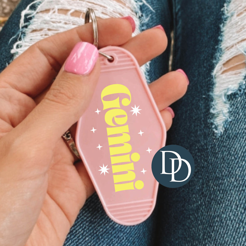 Gemini Stars *Motel Keychain UV DTF Decal*