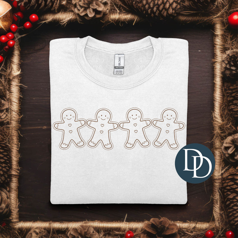 Gingerbread Men Crew (Doe Brown Ink) *Screen Print Transfer*