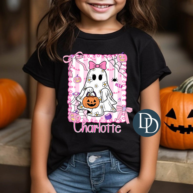 Girl Striped Ghost Name *DTF Transfer*