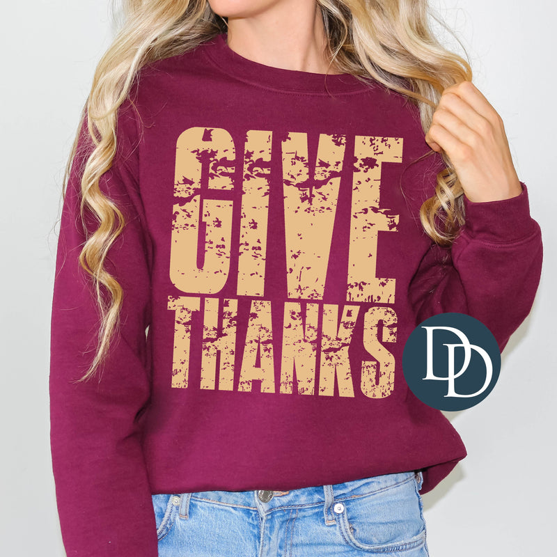 Give Thanks Grunge *DTF Transfer*