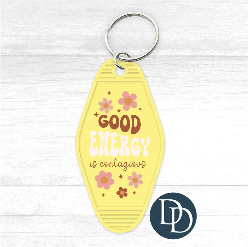 Good Energy Is Contagious *Motel Keychain UV DTF Decal*