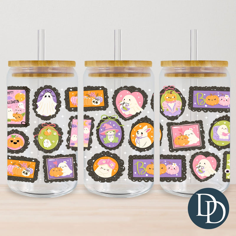 Halloween Collage Wall Black Frames *UV DTF Cup Wrap*