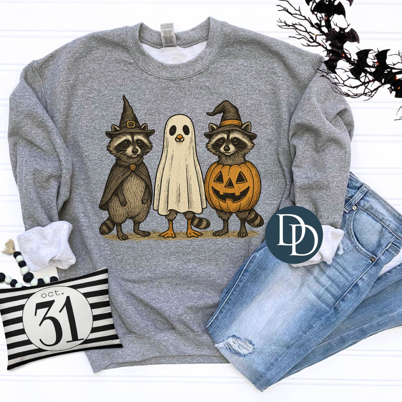 Halloween Raccoon Trio *DTF Transfer*