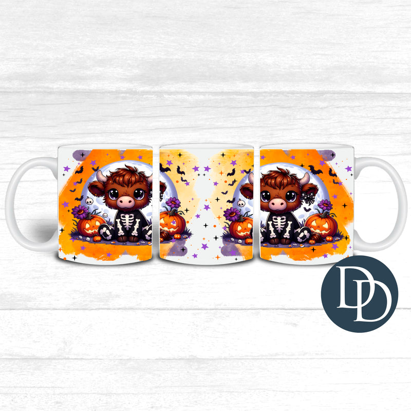 Highland Cow Halloween Costume *UV DTF Mug Wrap*