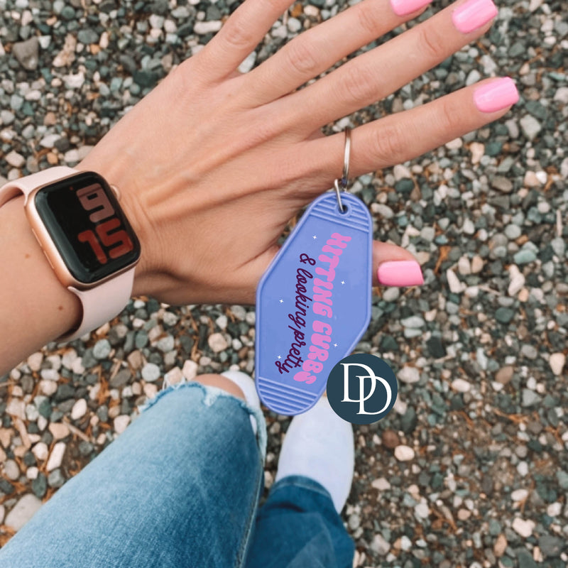 Hitting Curbs And Looking Pretty *Motel Keychain UV DTF Decal*