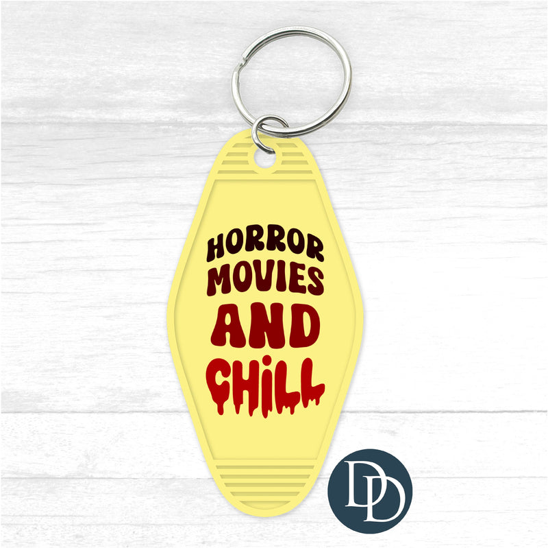 Horror Movies And Chill Motel Keychain UV DTF Decal