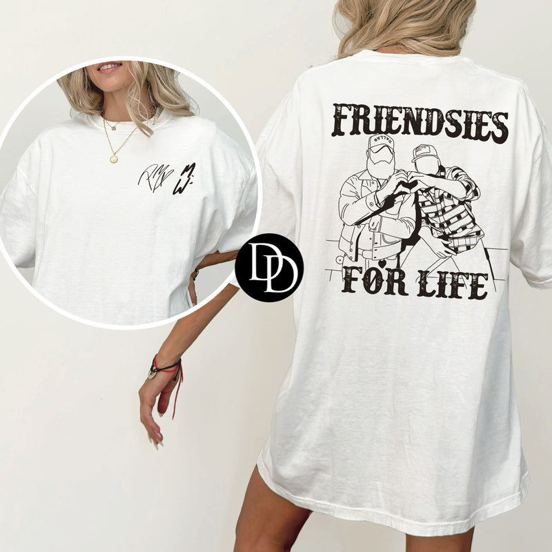 Friendsies For Life With Pocket Accent (Brown Ink)*Screen Print Transfer*