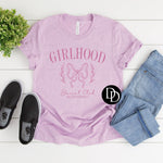 Girlhood Distressed  (Hot Pink Ink) *Screen Print Transfer*