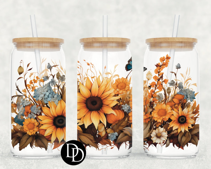 Sunflower Bouquet UV DTF Cup Wrap