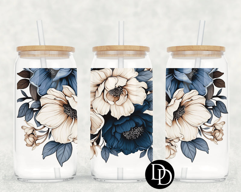 Blue Simple Flowers  *Sublimation Print Transfer*