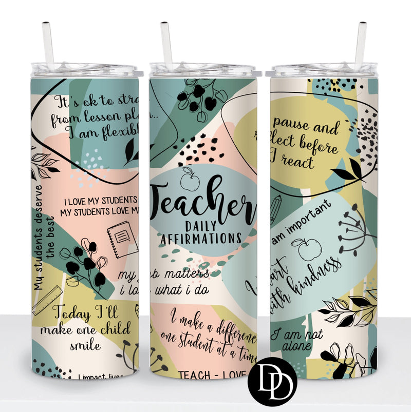 Boho Teacher Daily Affirmations *Sublimation Print Transfer*