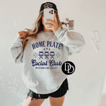 Home Plate Oversized (Dark Navy Ink) *Screen Print Transfer*