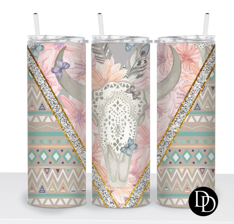 Pastel Cattle Skull *Sublimation Print Transfer*