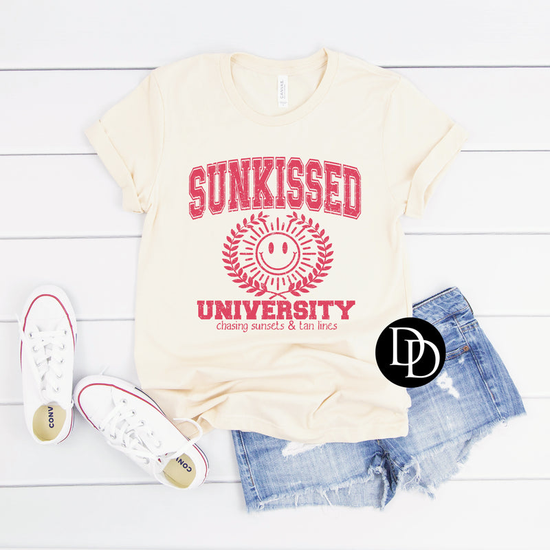 Sunkissed University Oversized (Watermelon Ink) *Screen Print Transfer*