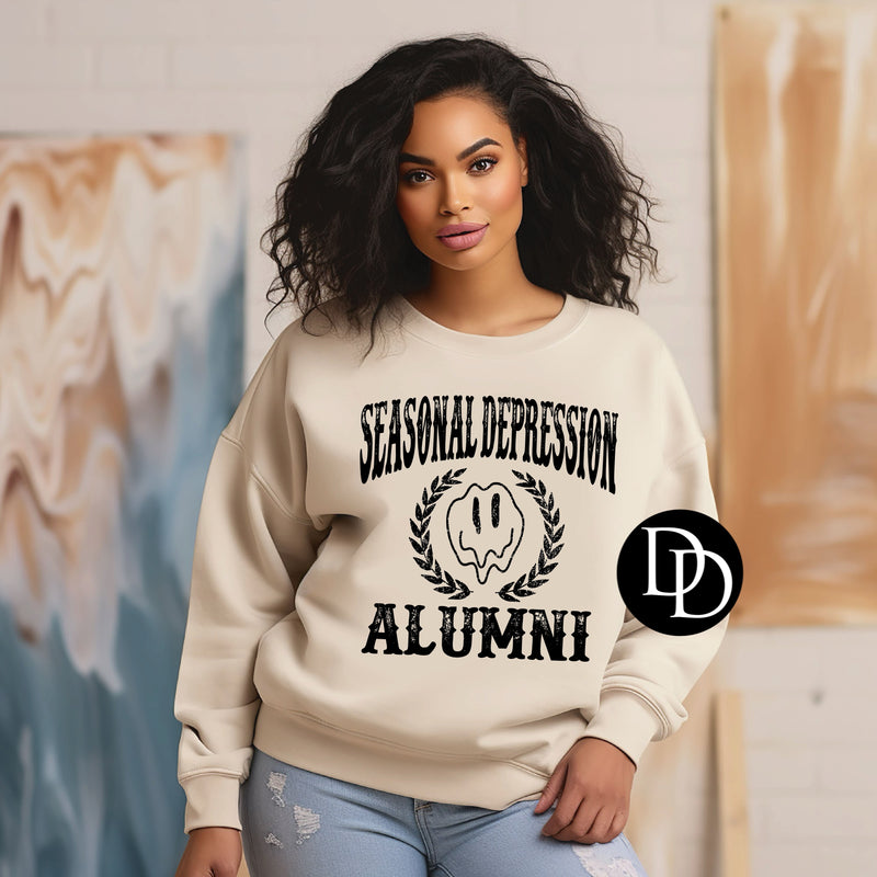 Seasonal Depression Alumni Oversized  (Black Ink) - NOT RESTOCKING - *Screen Print Transfer*
