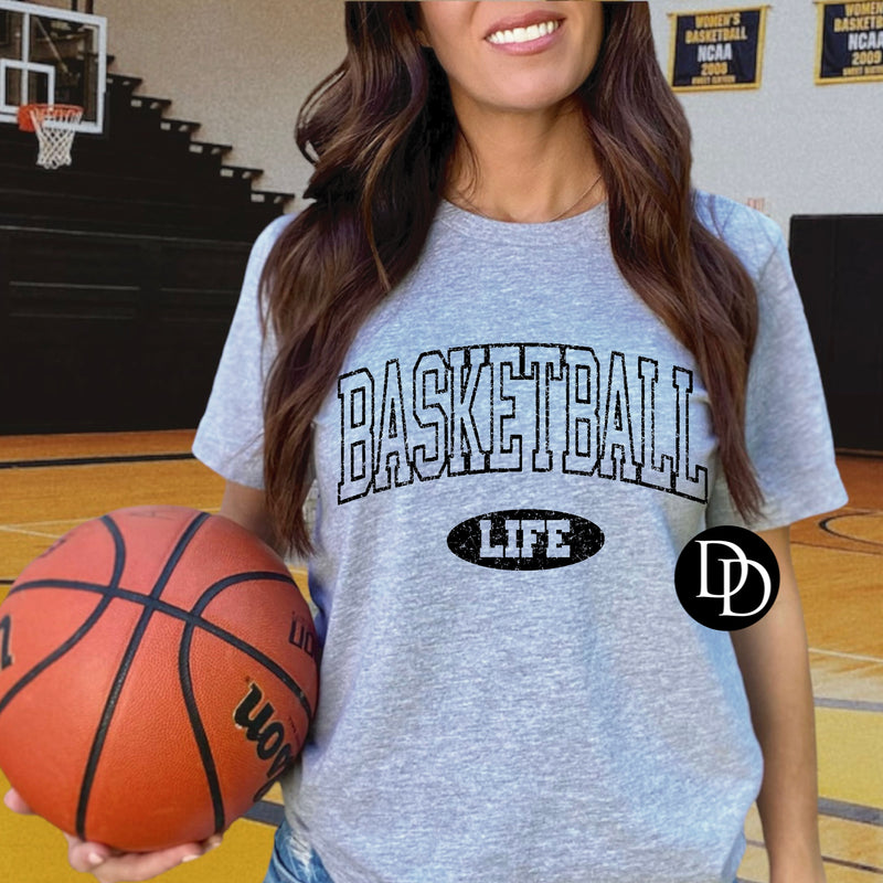 Basketball Life Oversized (Black Ink) *Screen Print Transfer*