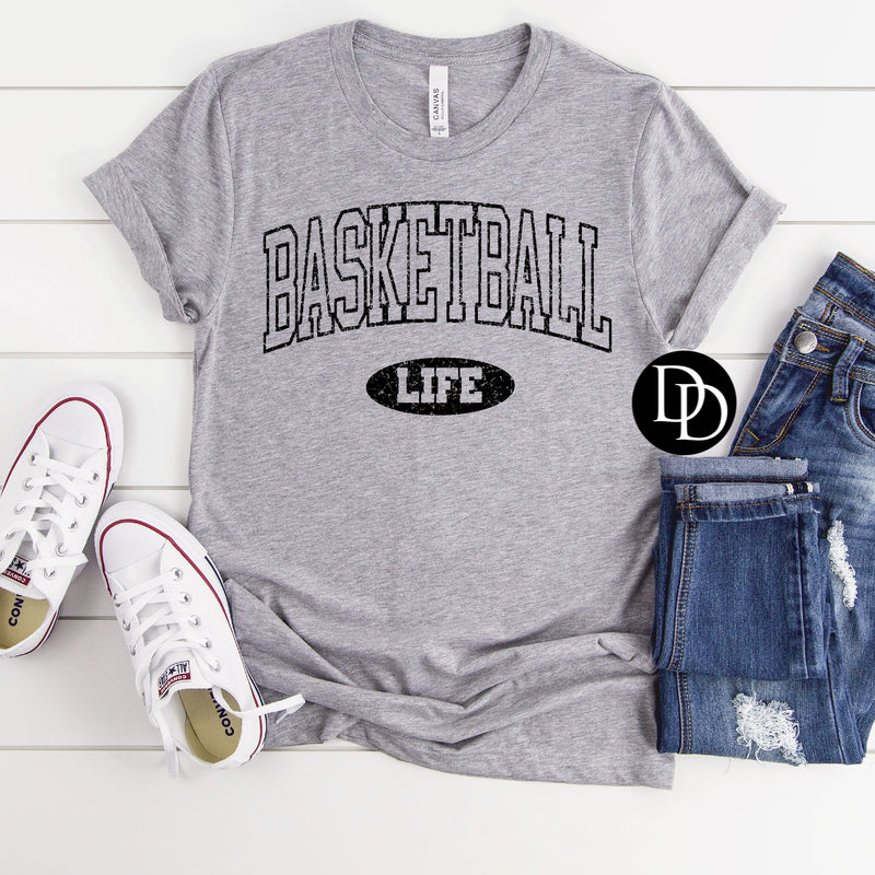 Basketball Life Oversized (Black Ink) *Screen Print Transfer*