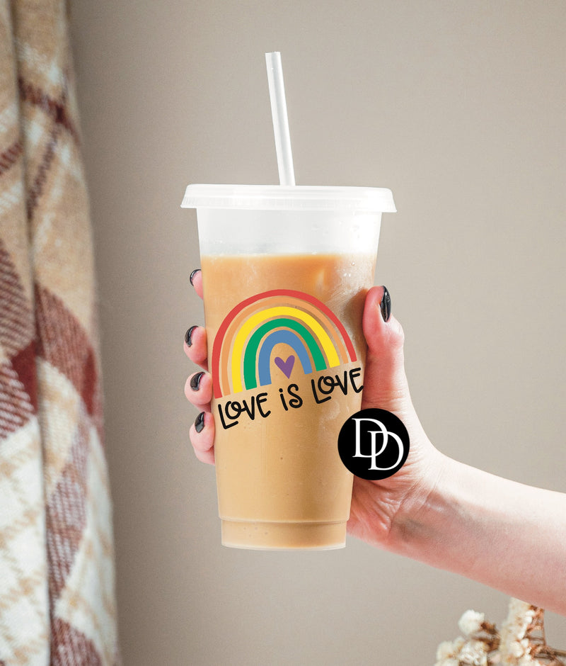 Love Is Love Rainbow UV DTF Decal