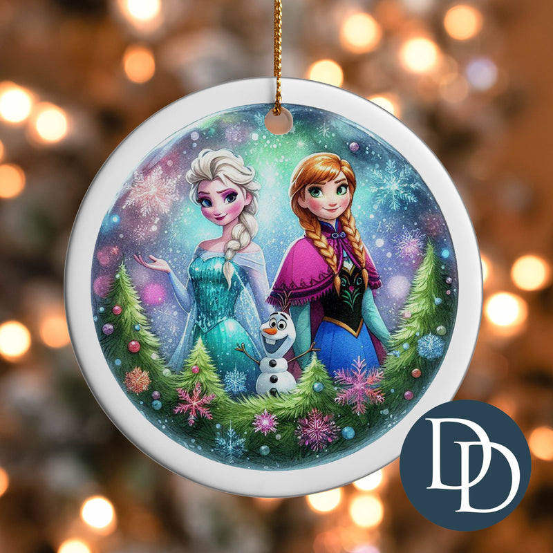 Ice Sisters Christmas *UV DTF Ornament Decal*