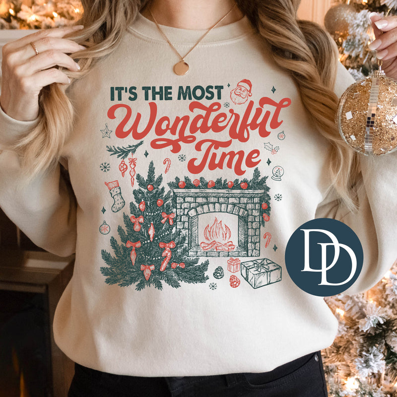 It's The Most Wonderful Time Fireplace *DTF Transfer