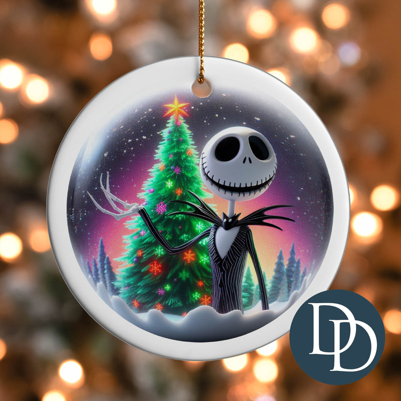 Jack Christmas Tree Globe *UV DTF Ornament Decal*