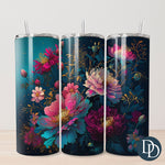 Jewel Tone Florals Tumbler Print *Sublimation Print Transfer*