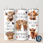 Just A Girl Who Loves Cows Tumbler Print *Sublimation Print Transfer*