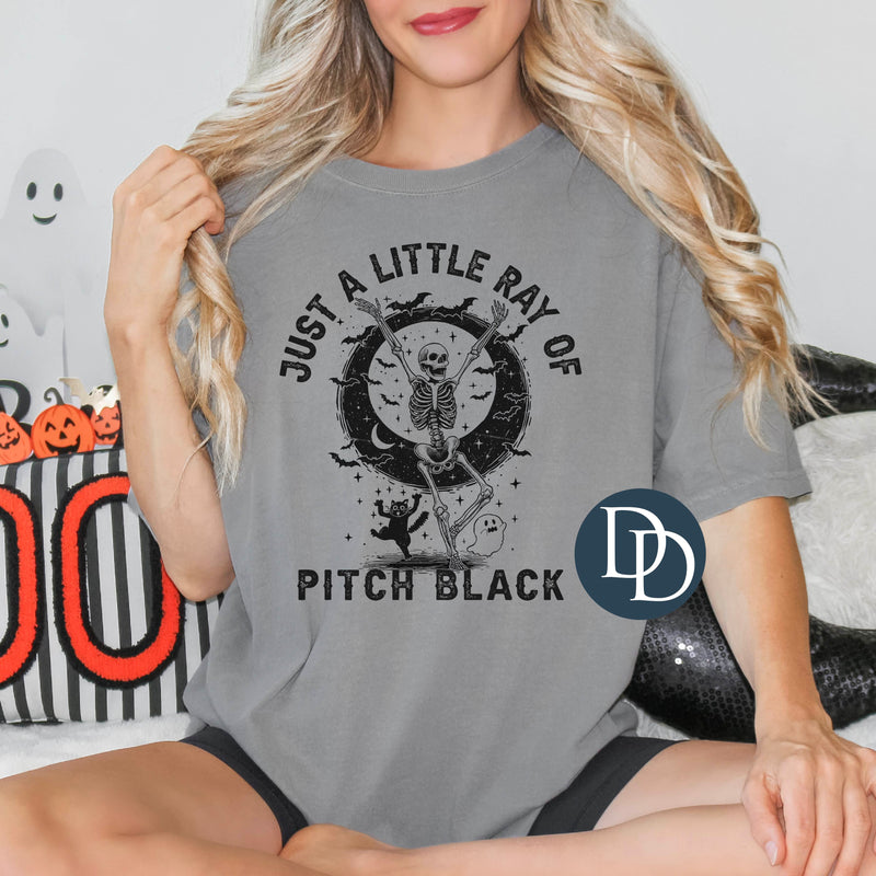 Just A Little Ray Of Pitch Black Halloween Friends (Black Ink) *Screen Print Transfer*