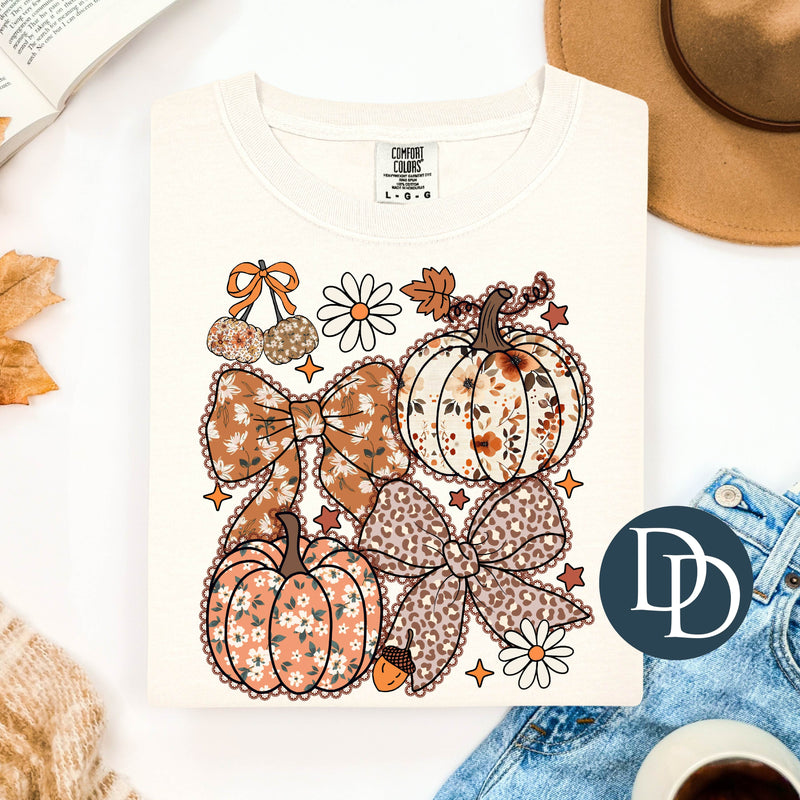 Lacy Fall Pumpkin Coquettes *DTF Transfer*