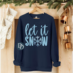 Let It Snow Faux Sequin Snowflake *DTF Transfer*