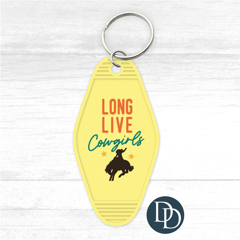 Long Live Cowgirls Motel Keychain UV DTF Decal