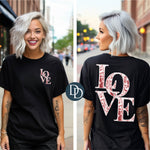 Oversized Love Faux Sequins With Pocket Accent *DTF Transfer*