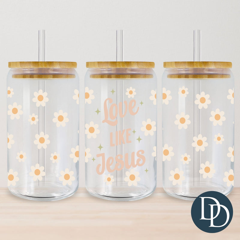 Love Like Jesus Flowers *UV DTF Cup Wrap*