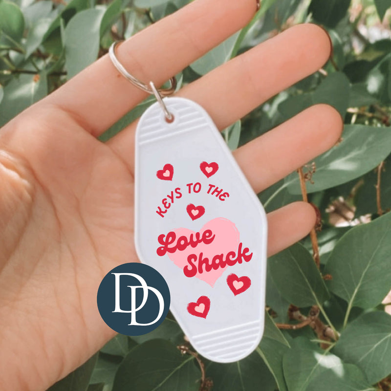 Love Shack Keys *Motel Keychain UV DTF Decal*