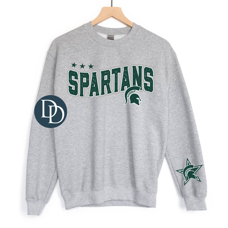 MI State Wavy Stars With Sleeve Accent *DTF Transfer*