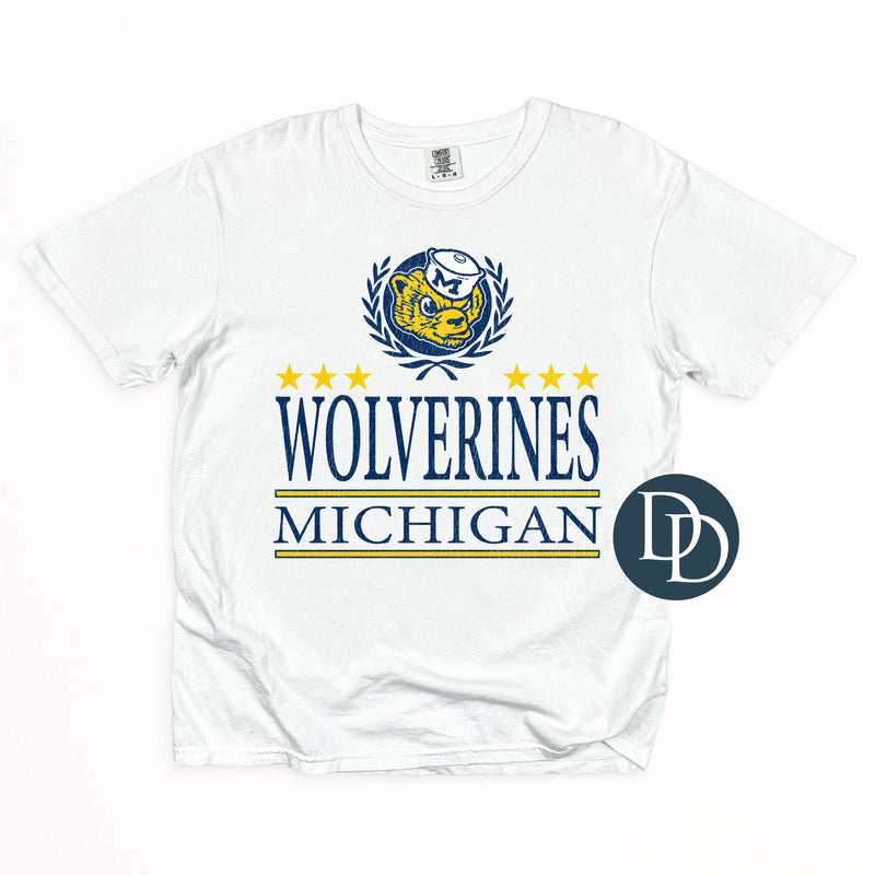 MI Wolverine Vintage Collegiate *DTF Transfer*