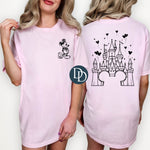 OVERSIZED Magic Castle with OVERSIZED Mick Sketch Pocket Black Ink *DTF Transfer*