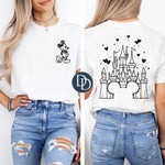 OVERSIZED Magic Castle with OVERSIZED Mick Sketch Pocket Black Ink *DTF Transfer*
