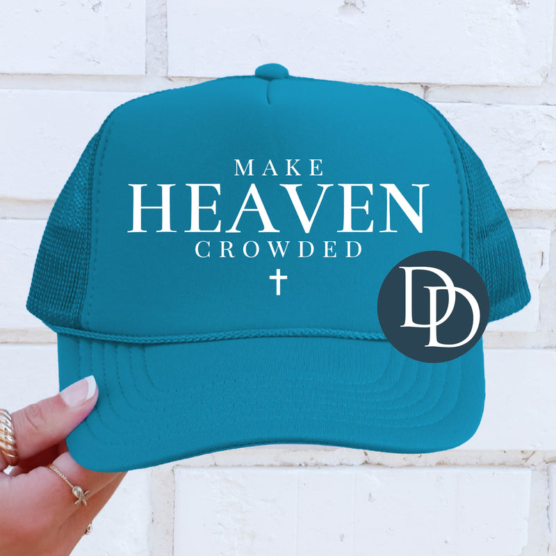 Make Heaven Crowded Cross with Hat/Pocket Print (White Ink) *Screen Print Transfer*