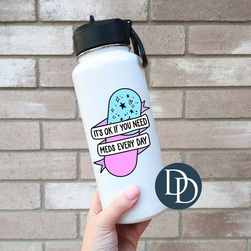Meds Every Day Purple Pill *UV DTF Decal*