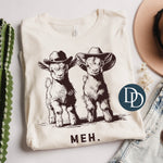 Meh Goats (Dark Brown Ink) *Screen Print Transfer*