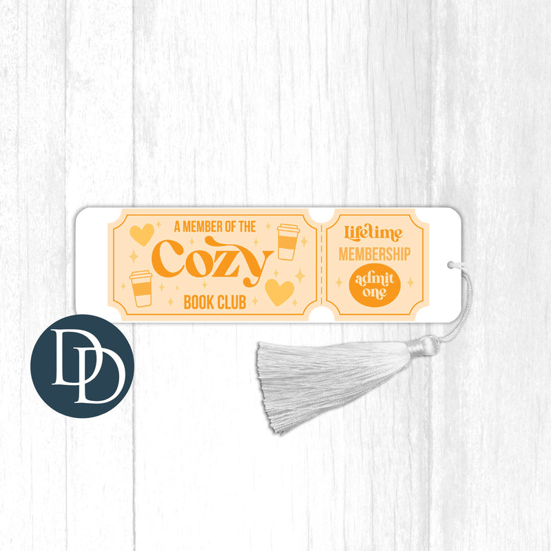 Member of Cozy Book Club Admit One *UV DTF Bookmark Decal*