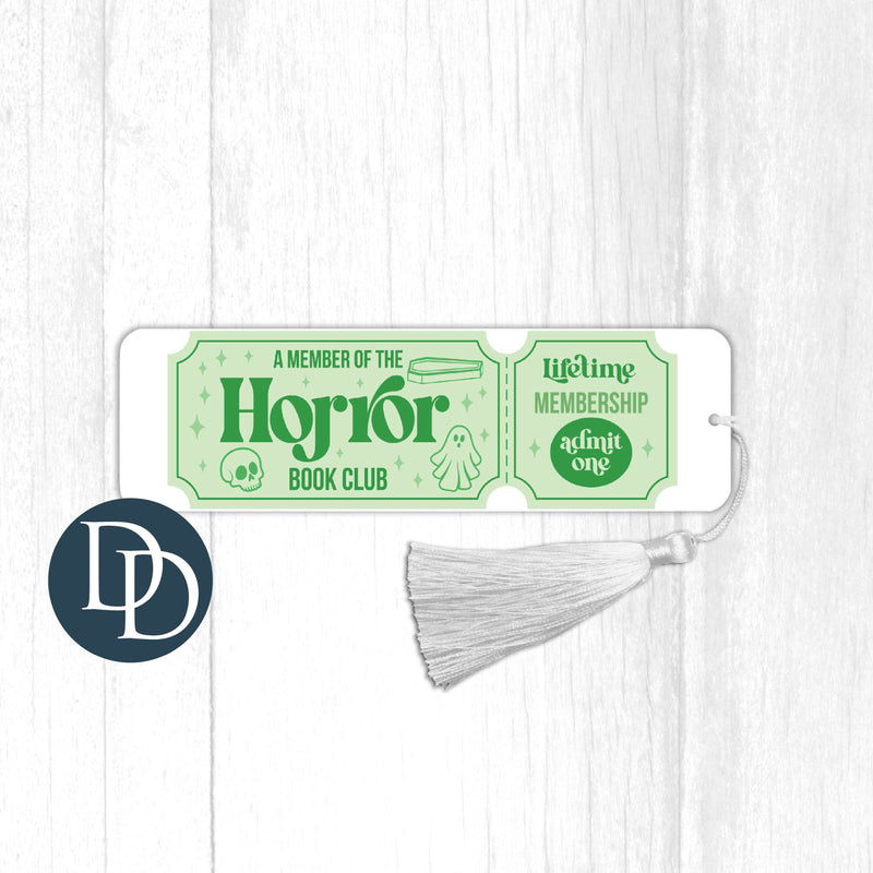 Member of Horror Book Club Admit One *UV DTF Bookmark Decal*