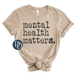 Mental Health Matters Typo Font (Black Ink) *Screen Print Transfer*