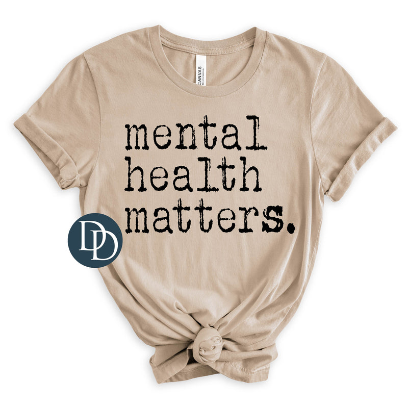 Mental Health Matters Typo Font (Black Ink) *Screen Print Transfer*