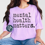 Mental Health Matters Typo Font (Black Ink) *Screen Print Transfer*
