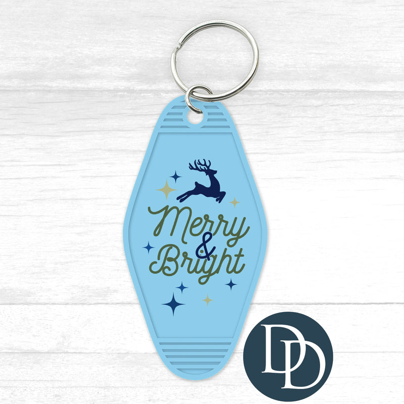 Merry And Bright Reindeer *Motel Keychain UV DTF Decal*