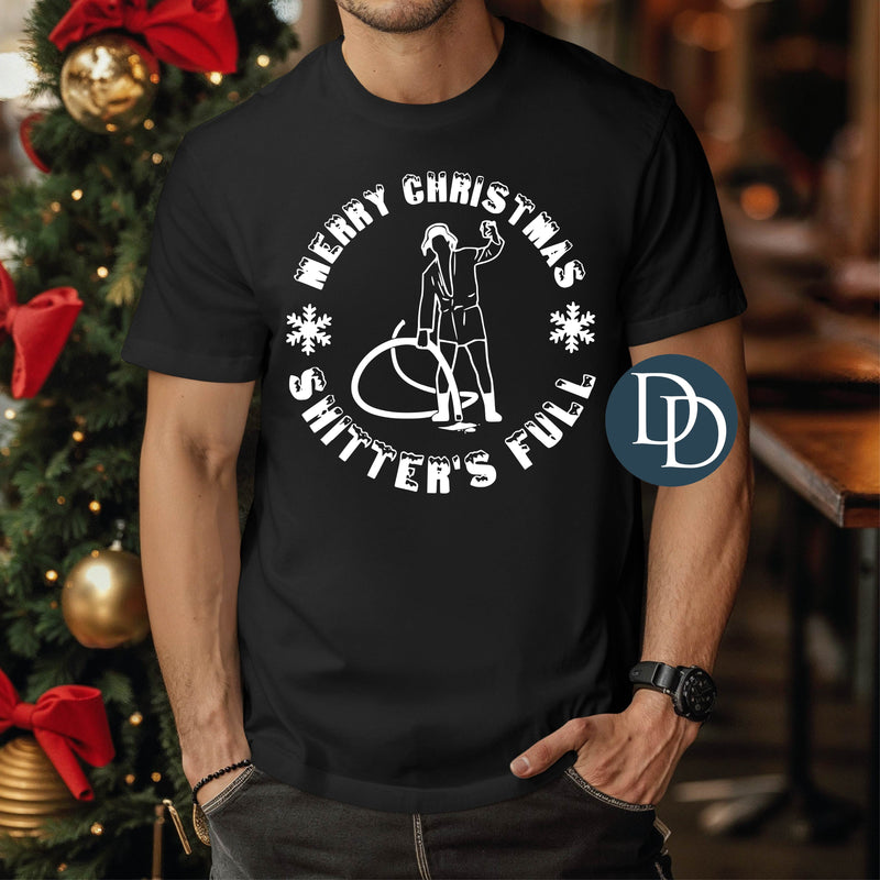 Merry Christmas Shtters Full (White Ink) *Screen Print Transfer*